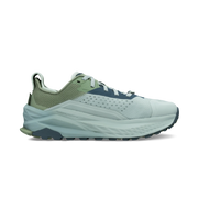 Light blue and green athletic shoe on a white background