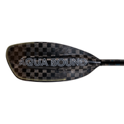 Black checkered paddle with an Aqua Bound logo on a white background.