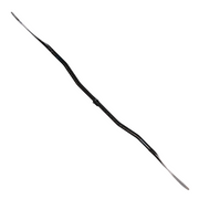Side view of a black paddle on a white background.