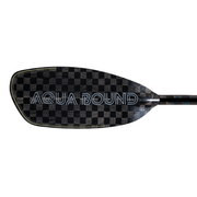 Black checkered paddle with an Aqua Bound logo on a white background.