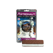 Astronaut-themed vanilla ice cream sandwich packaging with an astronaut illustration on a white background.