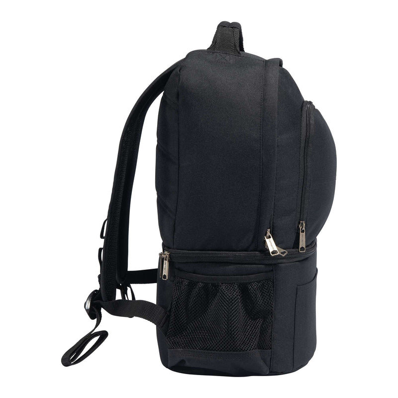 Insulated 24 Can Two Compartment Cooler Backpack | Black