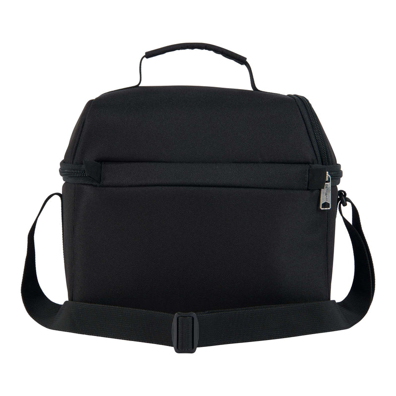 Insulated 12 Can Two Compartment Lunch Cooler | Black