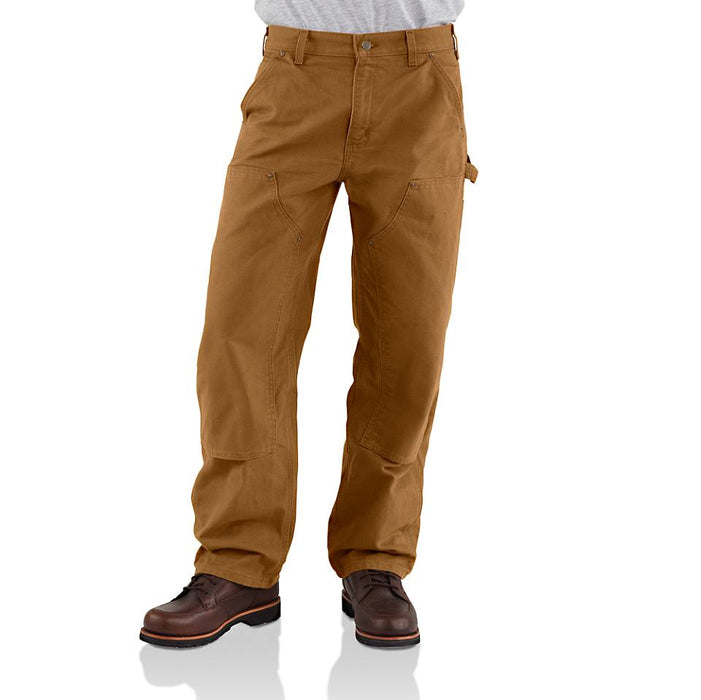 Men's Utility Double-Knee Work Pant - Loose Fit - Rugged Flex - Washed Duck | CARHARTT BROWN