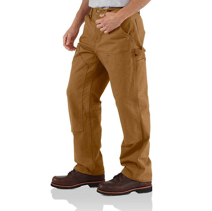 Men's Utility Double-Knee Work Pant - Loose Fit - Rugged Flex - Washed Duck | CARHARTT BROWN