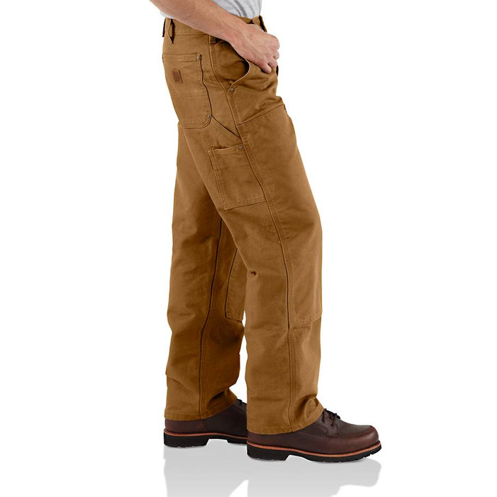 Men's Utility Double-Knee Work Pant - Loose Fit - Rugged Flex - Washed Duck | CARHARTT BROWN