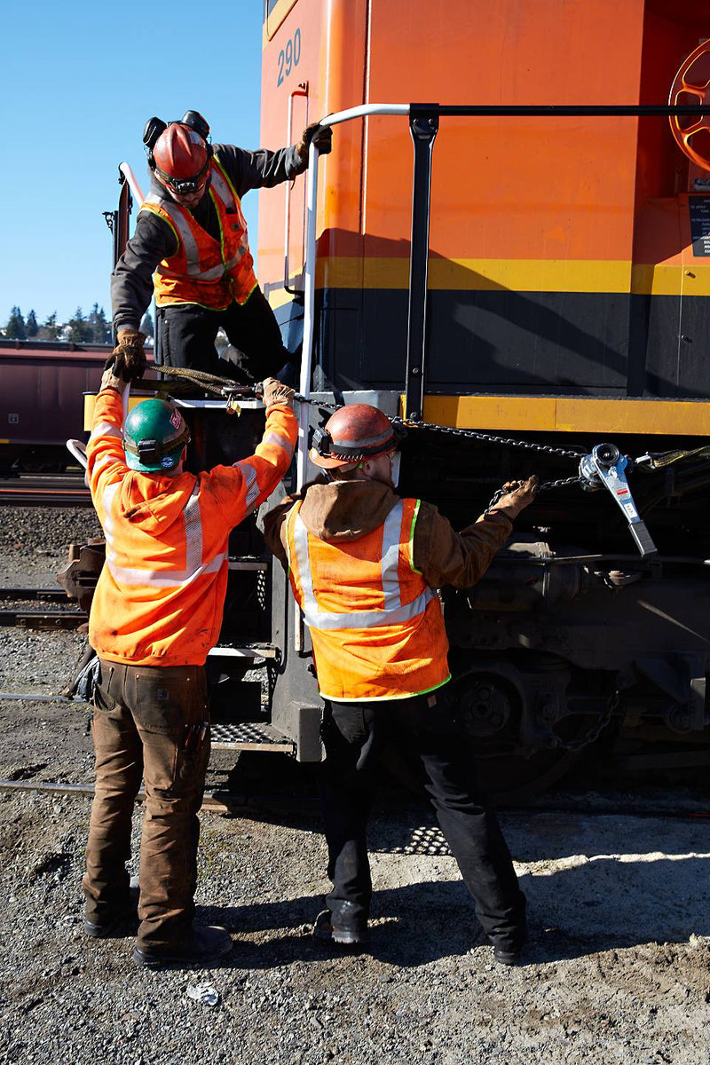 Men's Utility Double-Knee Work Pant - Loose Fit - Rugged Flex - Washed Duck | DARK BROWN