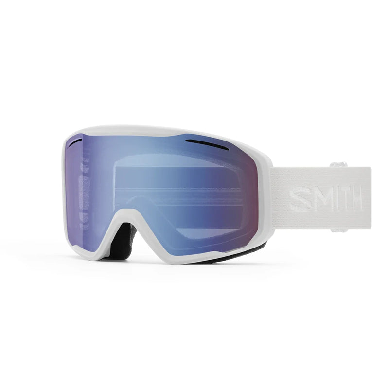 Blazer Snow Goggle | White with Blue Sensor Mirror Lens