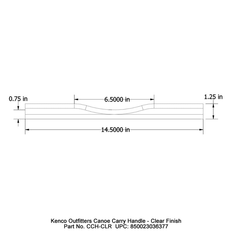 Kenco Outfitters Canoe Carry Handle - Clear Finish