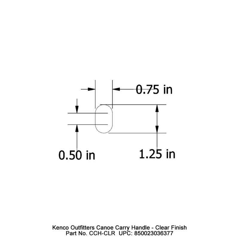 Kenco Outfitters Canoe Carry Handle - Clear Finish