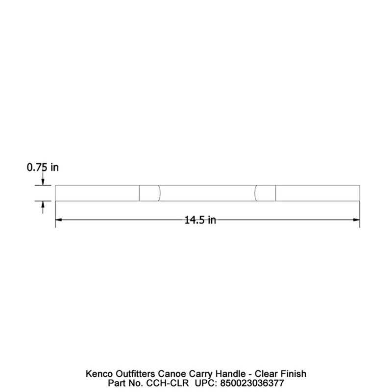 Kenco Outfitters Canoe Carry Handle - Clear Finish