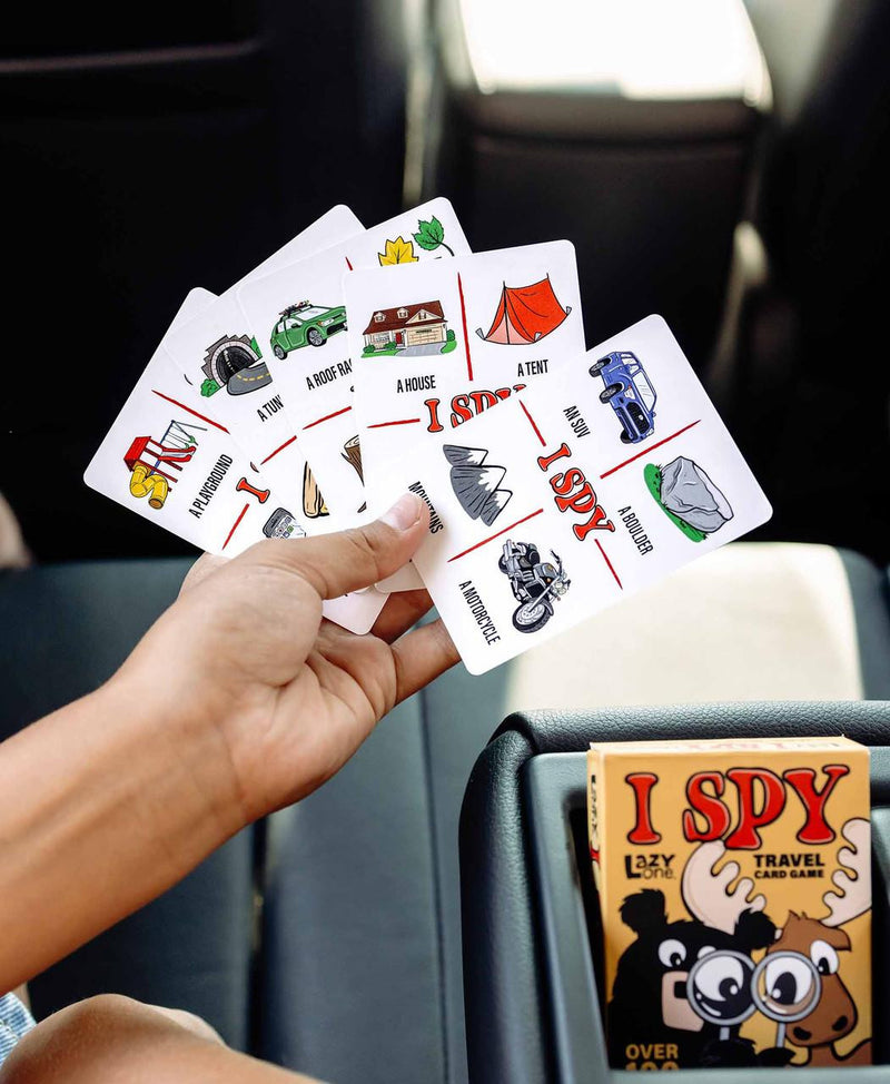 Deck of cards for the game I Spy with cartoon styled wildlife and nature on them. 