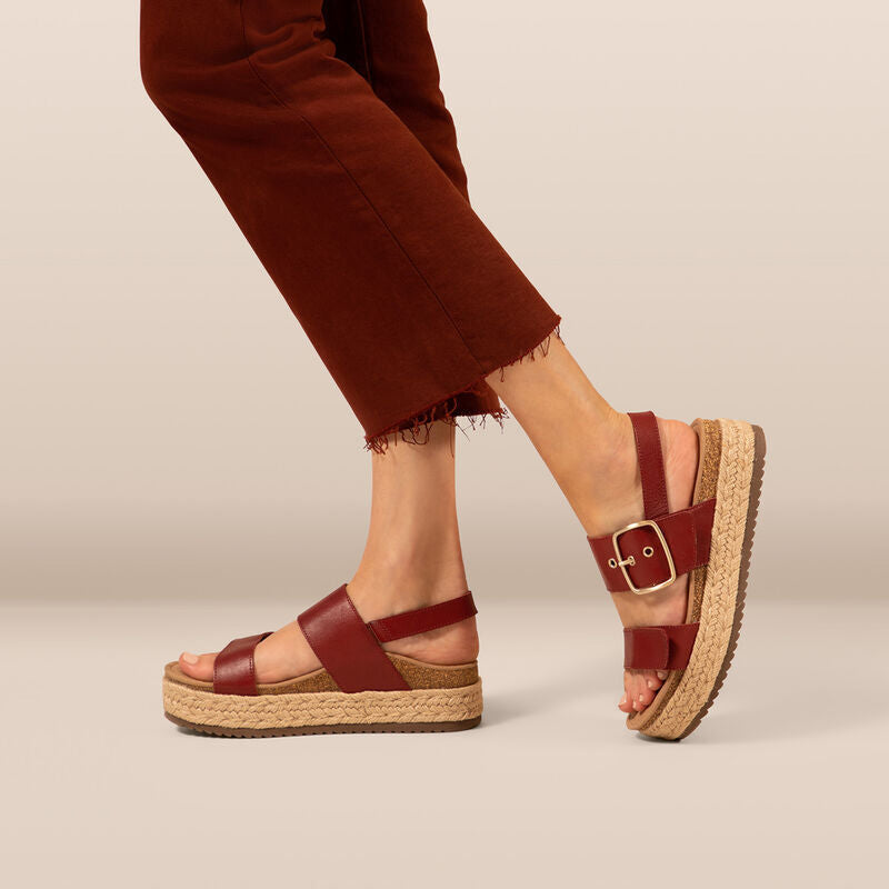 Women's Vania Arch Support Platform Sandal Red