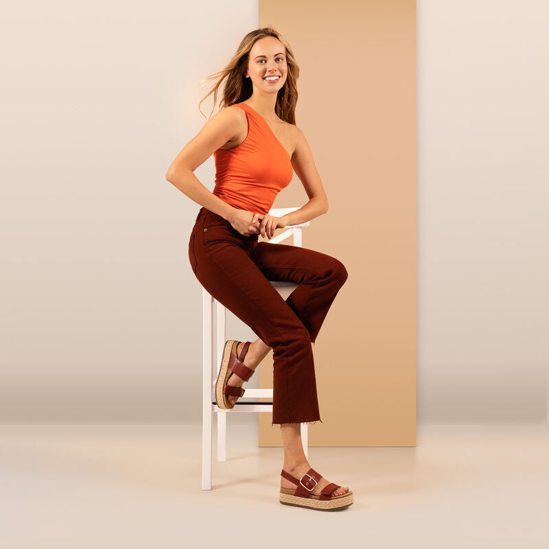 Women's Vania Arch Support Platform Sandal Red