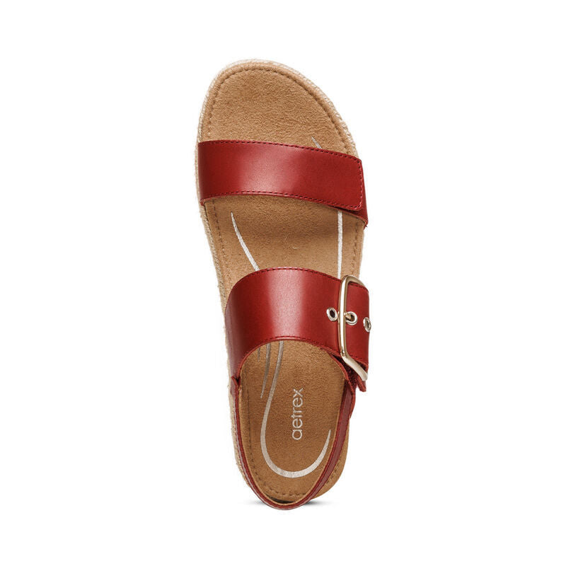 Women's Vania Arch Support Platform Sandal Red