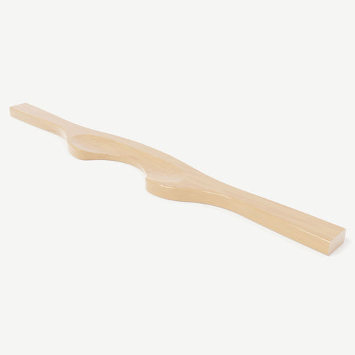 Clear varnish deep dish yoke on a white background.