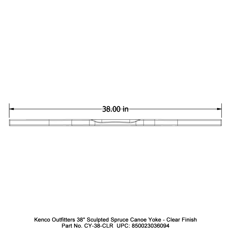 Radisson 38" Sculpted Spruce Canoe Carrying Yoke