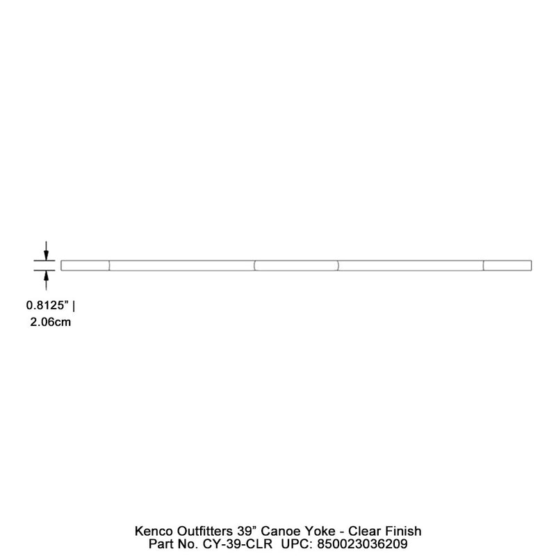 Kenco Outfitters 39" Canoe Yoke - Clear Finish