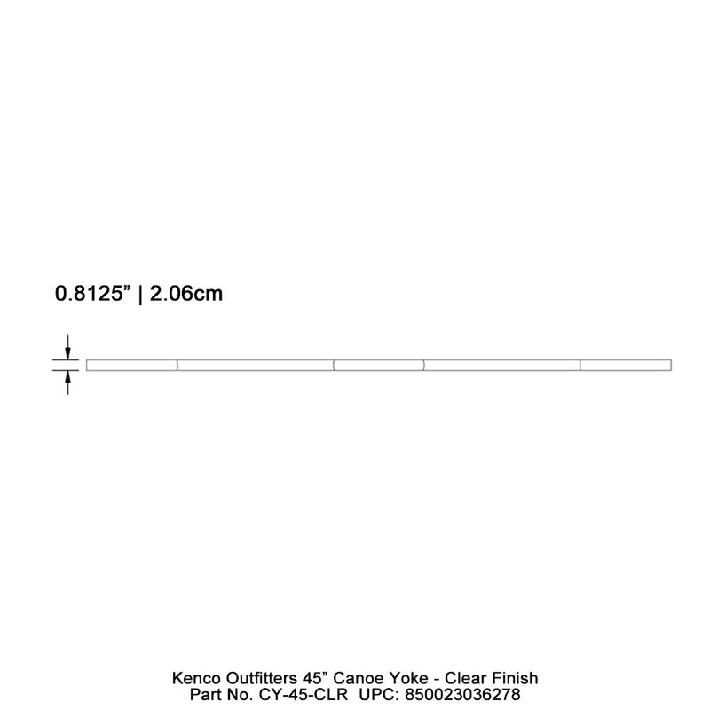 Kenco Outfitters 45" Canoe Yoke - Clear Finish