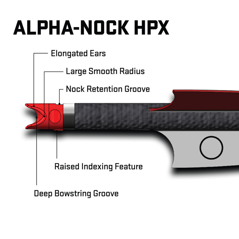 Alpha-Blaze HPX Lighted Crossbow Nock 3-pack | Red