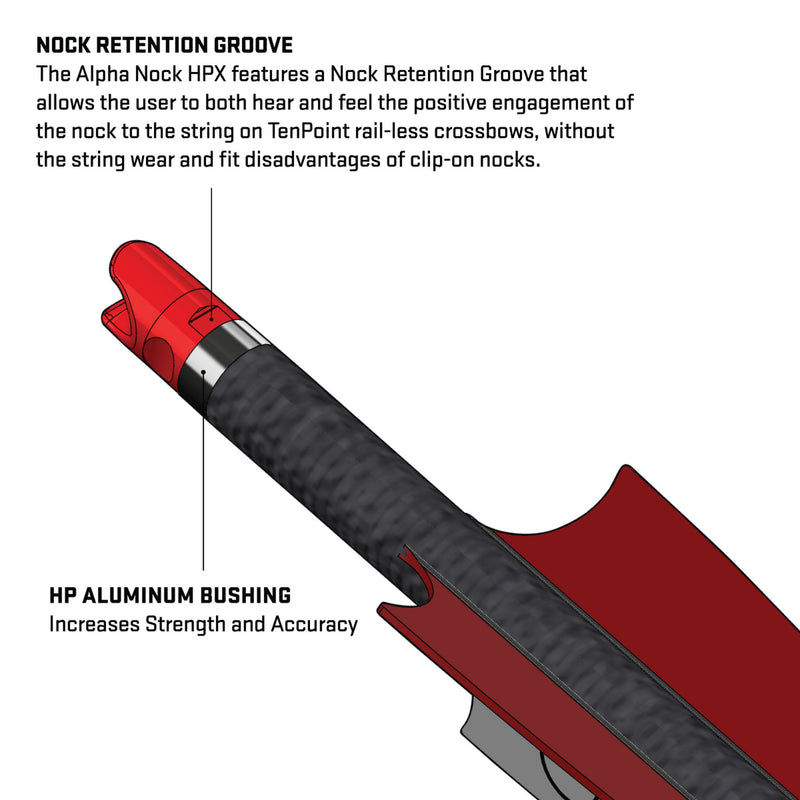 Alpha-Blaze HPX Lighted Crossbow Nock 3-pack | Red