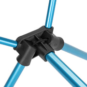 support of chair with blue poles
