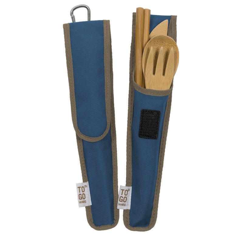 Classic Bamboo Utensil Set | Indigo
