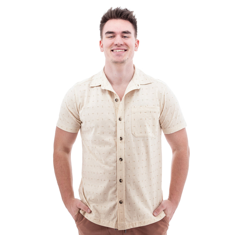 Men's Jackson Single Pocket Print Shirt | Natural