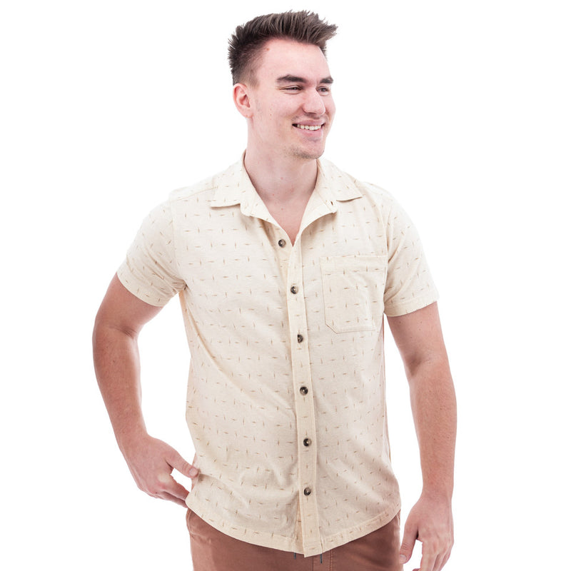 Men's Jackson Single Pocket Print Shirt | Natural