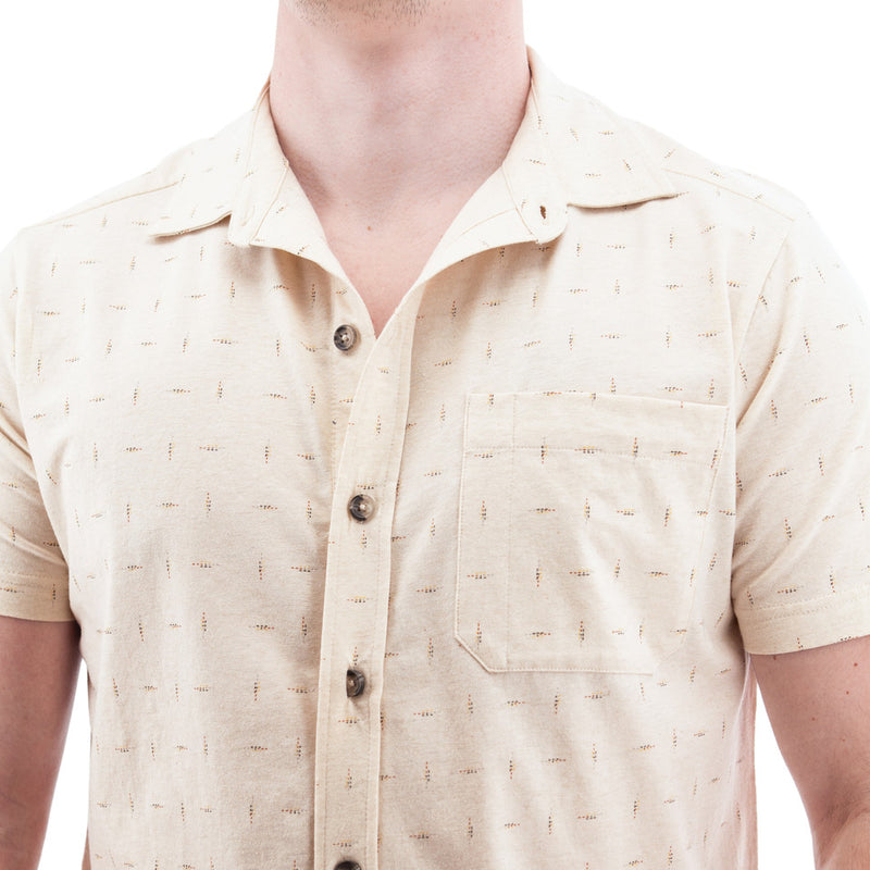 Men's Jackson Single Pocket Print Shirt | Natural