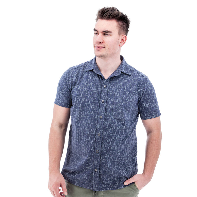 Men's Jackson Single Pocket Print Shirt | Navy