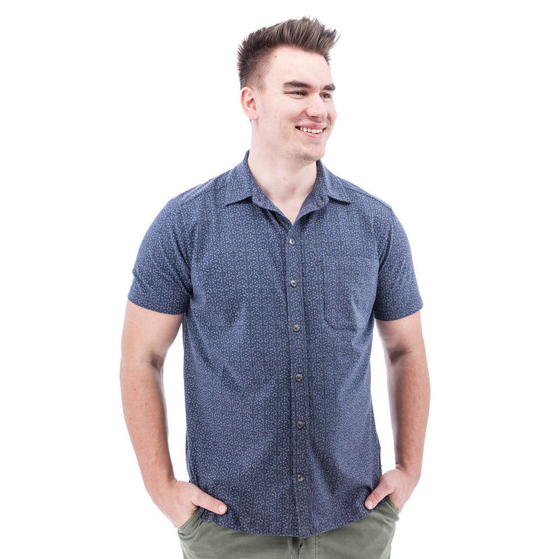 Men's Jackson Single Pocket Print Shirt | Navy
