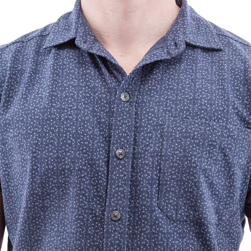 Men's Jackson Single Pocket Print Shirt | Navy