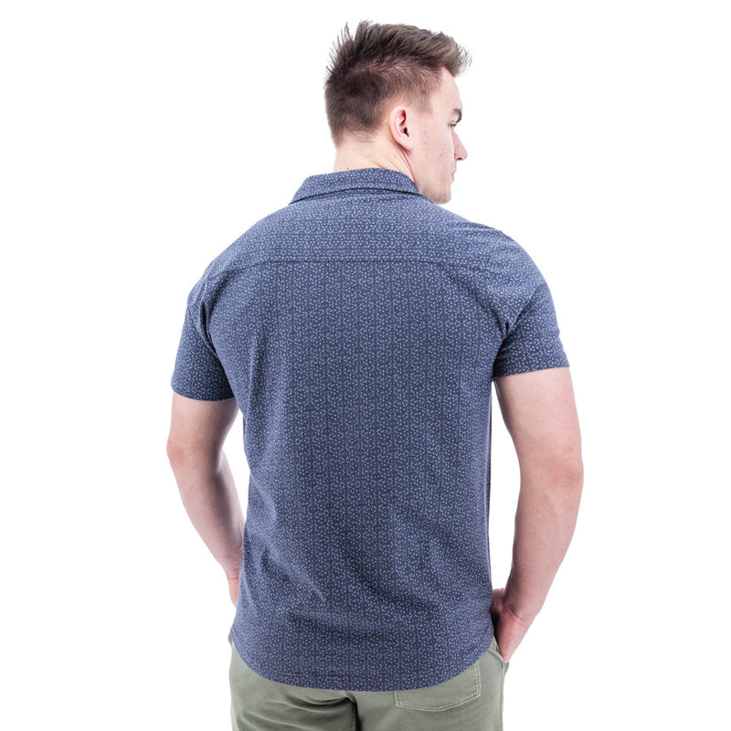 Men's Jackson Single Pocket Print Shirt | Navy