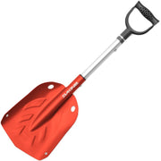 Red utility shovel on a white background.