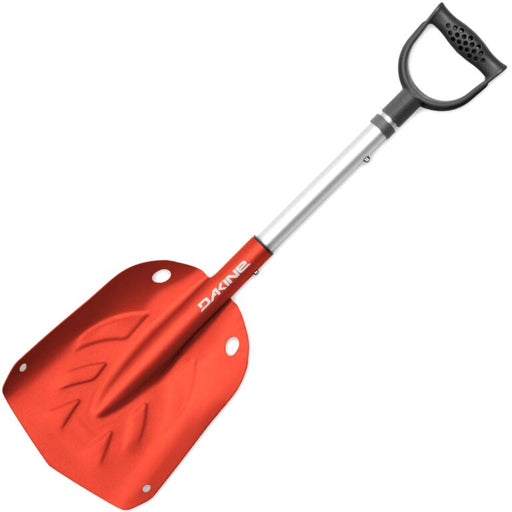 Red utility shovel on a white background.