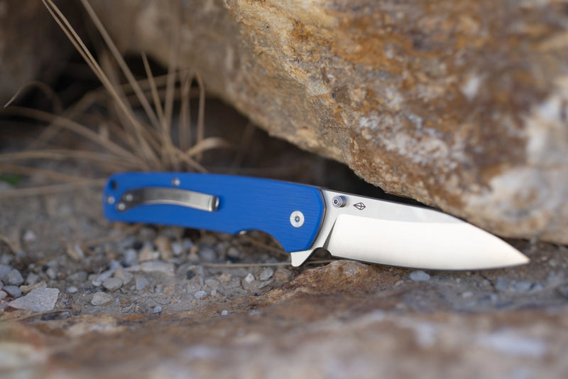 Gauntlet Button Lock Folding Knife Drop Point