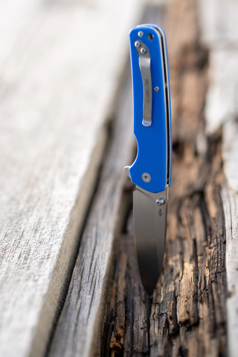 Gauntlet Button Lock Folding Knife Drop Point