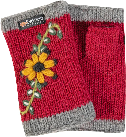 Dahlia Handwarmer | Maroon