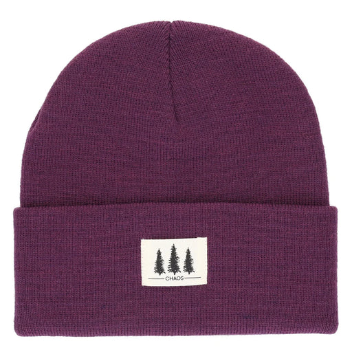Amethyst purple beanie against a white background. 