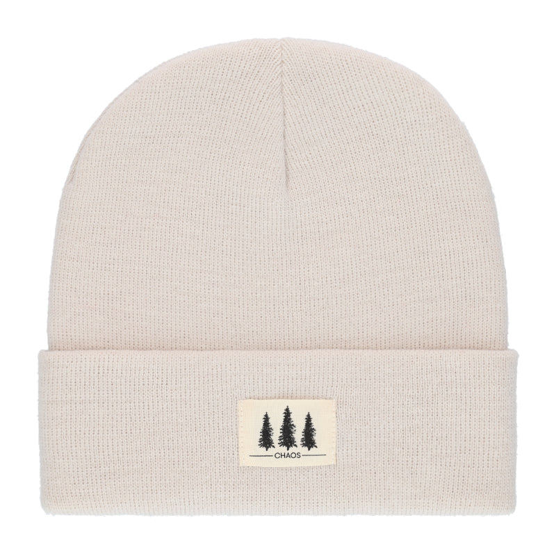 White beanie against a white background. 