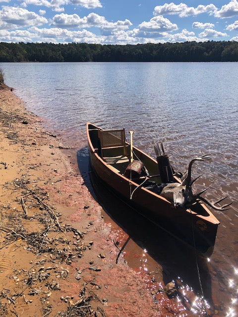 Upper Cascade 12' Canoe Display Model 28LBS Brown Carbon/Kevlar