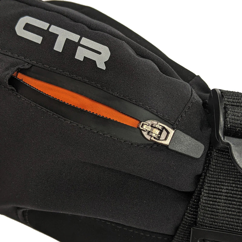 CTR Max Ski Mitten with Waterproof Zipper and Heat Pack Pocket | Black