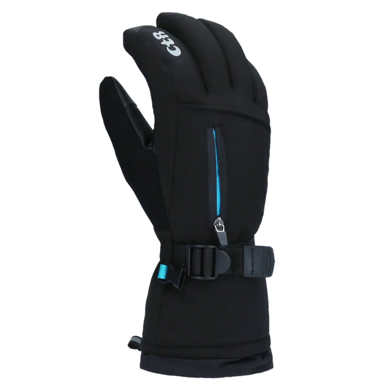 CTR Kid's Max Ski Gloves | Black/Blue