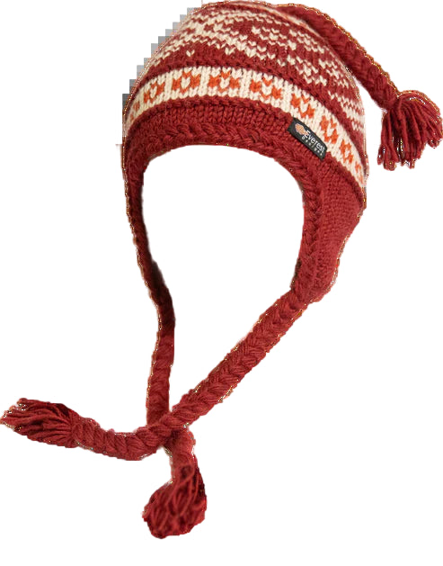 Dulce Earflap Hat | Maroon