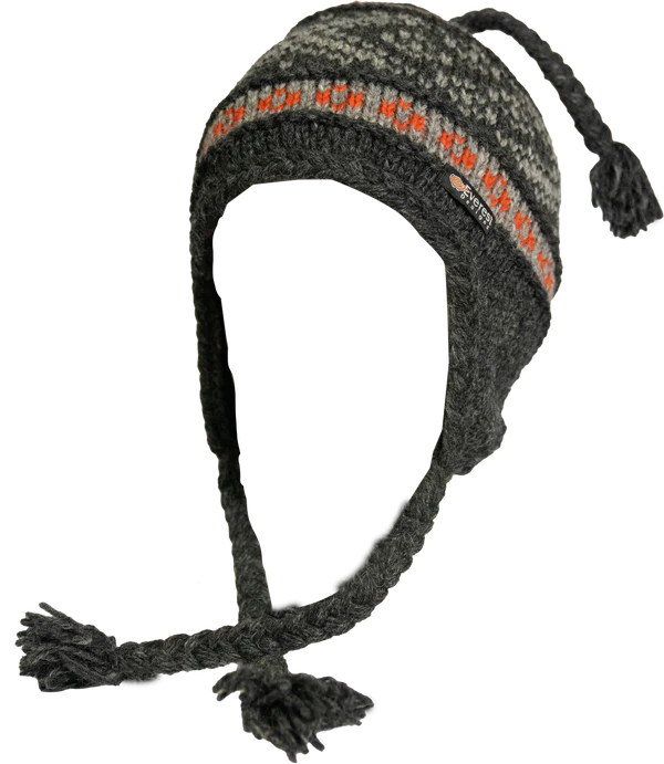 Dulce Earflap Hat | Charcoal