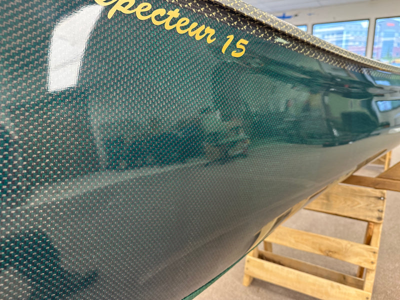 Rheaume Prospector 16.5' Carbon  W/ Comp gunwales and skid plates 36-38lbs | Teal