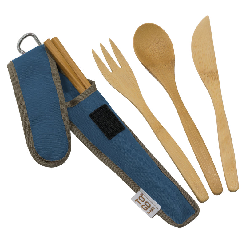 Classic Bamboo Utensil Set | Indigo