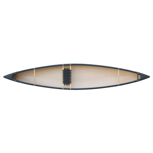 Canoe with seating installed on a white background.