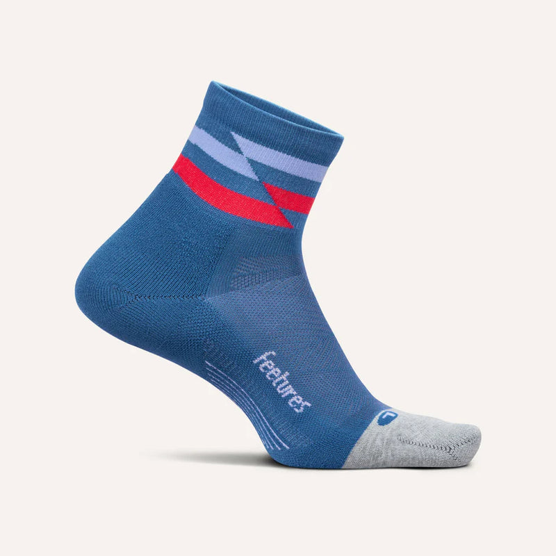 Elite Light Cushion Quarter Sock | Blue Track